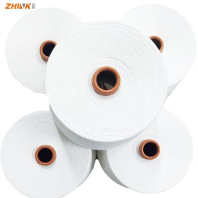 NE32/1 Siro Compact Yarn GRS FSC 70% Poliéster reciclado 30% Livaeco para tecelagem Branco bruto