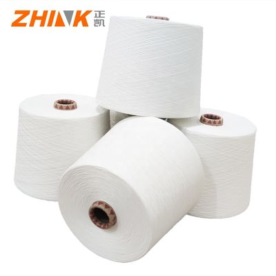 Fios de poliéster catiônico 65% 35% viscose NE 20/1 Anel de espuma para fios misturados de viscose