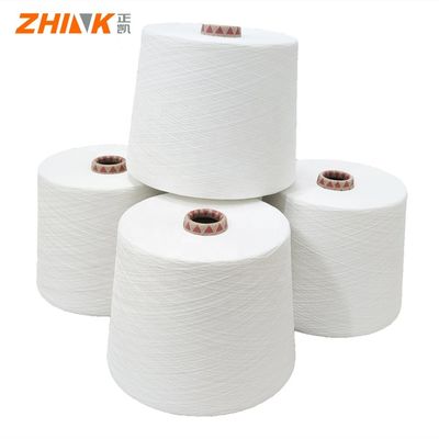 Fios de poliéster catiônico 65% 35% viscose NE 20/1 Anel de espuma para fios misturados de viscose