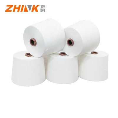 Fios de poliéster catiônico 65% 35% viscose NE 20/1 Anel de espuma para fios misturados de viscose