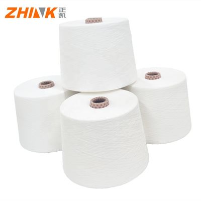 Fios de poliéster catiônico 65% 35% viscose NE 20/1 Anel de espuma para fios misturados de viscose
