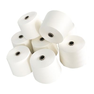 MVS Poliéster/Modal 50/50 65/35 80/20 Ne20/1 Fio de vórtice para malha de espumante Branco bruto