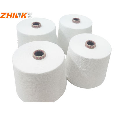Fios CSY de poliéster viscose 65/35 Ne18 40D Lycra Spandex Core Slub Fios para tecidos de denim