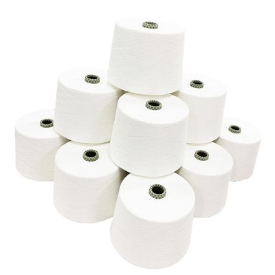 100% Poliéster Ne45S Vortex Spun Filamento Branco para tricotar e tecer