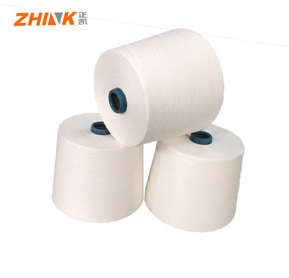 Fios CSY de poliéster viscose 65/35 Ne18 40D Lycra Spandex Core Slub Fios para tecidos de denim