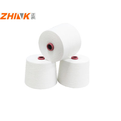566 Força PV 65/35 Anel de fios de espuma para tecelagem e malha Poliéster e viscose Branco bruto