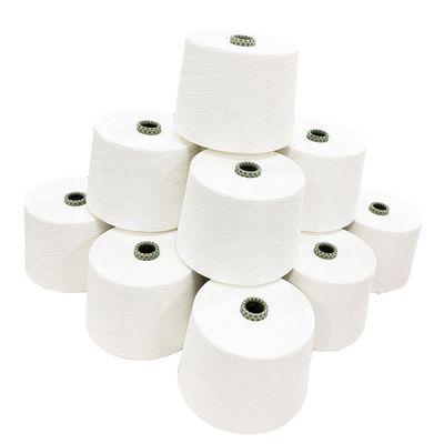 Fios misturados de poliéster 69% de fibras médias recicladas 23% de viscose 8% de cationic 30 40D core spun