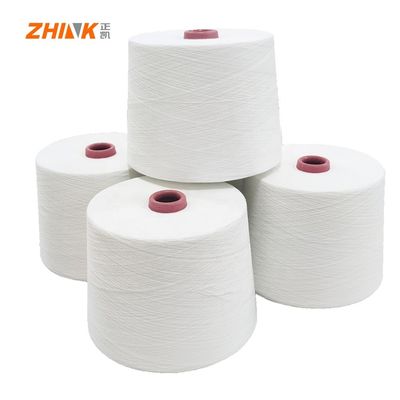 Poliéster catiónico/bamboo/lanha Ne 25/1 Siro Fios compactos para tecelagem e malha Branco bruto