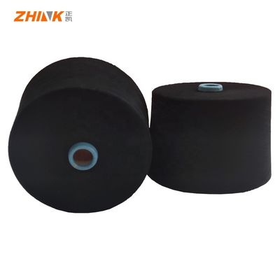 Alta Eficiência AAgrade 100% Poliéster NE21/1 Anel Spun Filamento para tricô Especial Preto